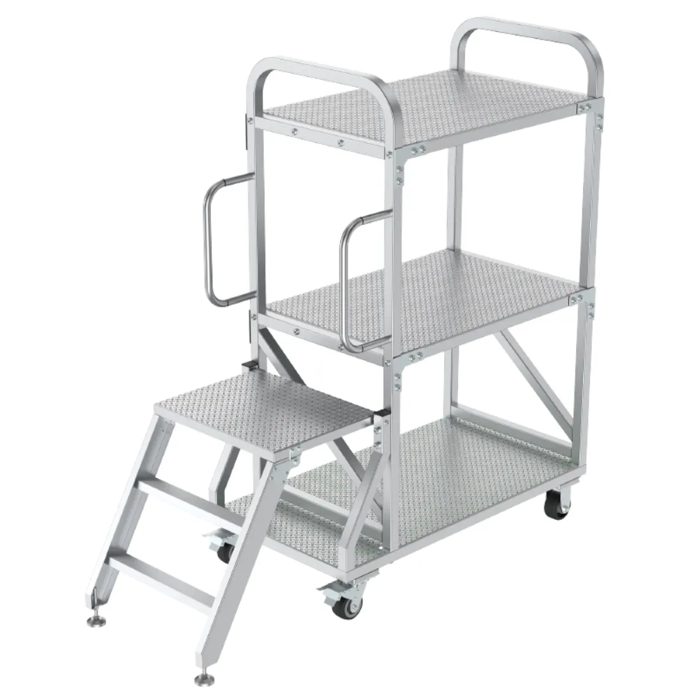 Assembled three-tier cargo cart