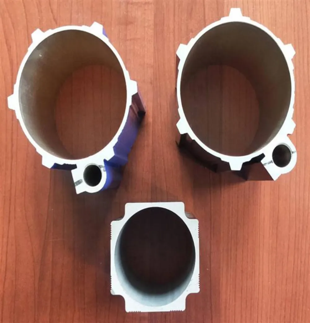 Aluminum motor housing, T-slot and window profile