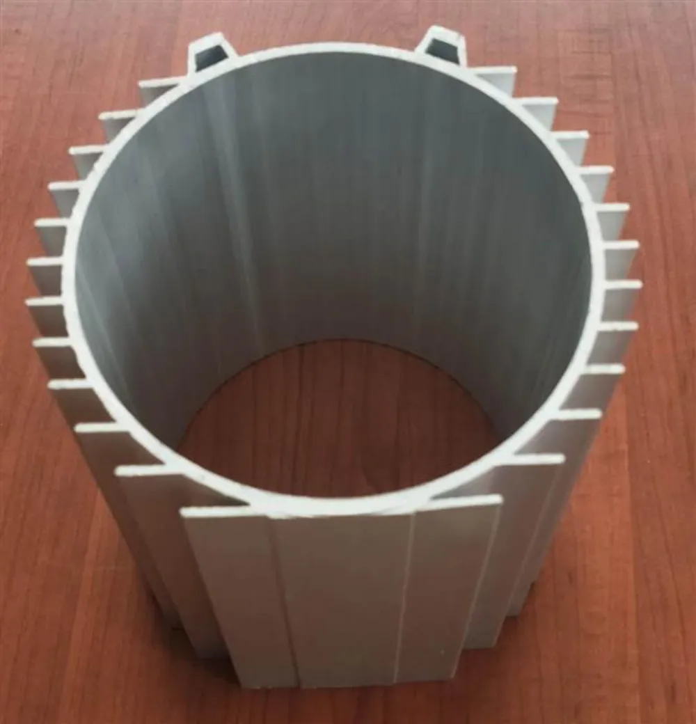 Aluminum motor housing, T-slot and window profile