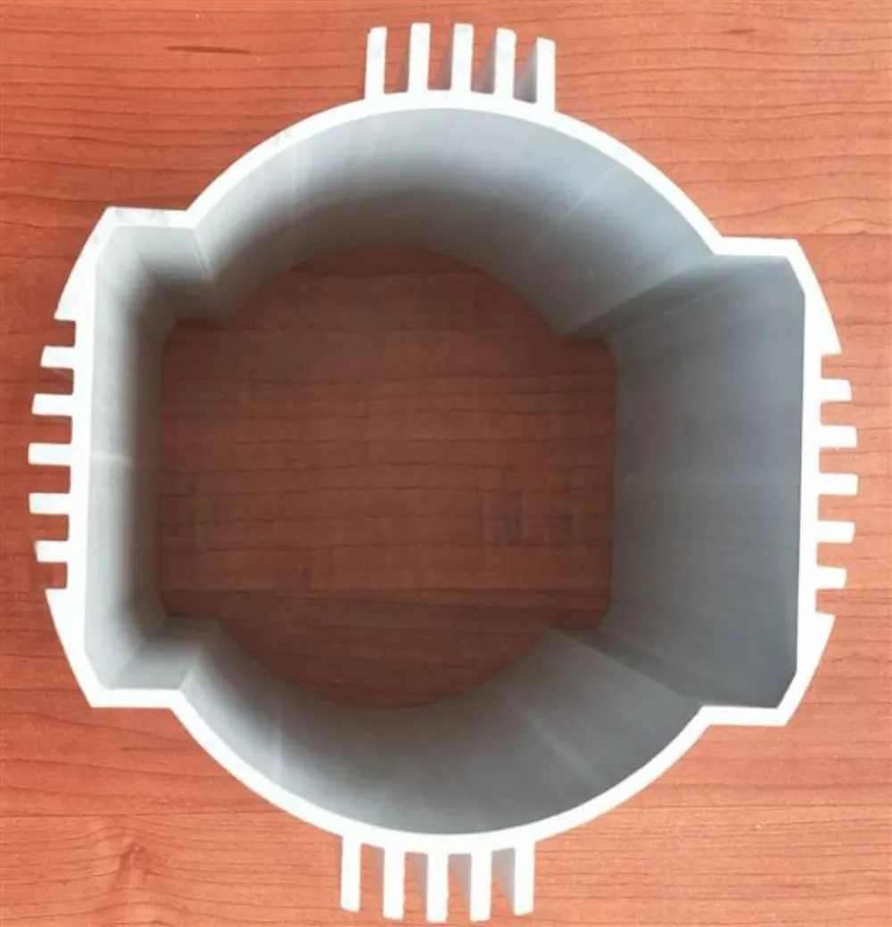 Aluminum motor housing, T-slot and window profile